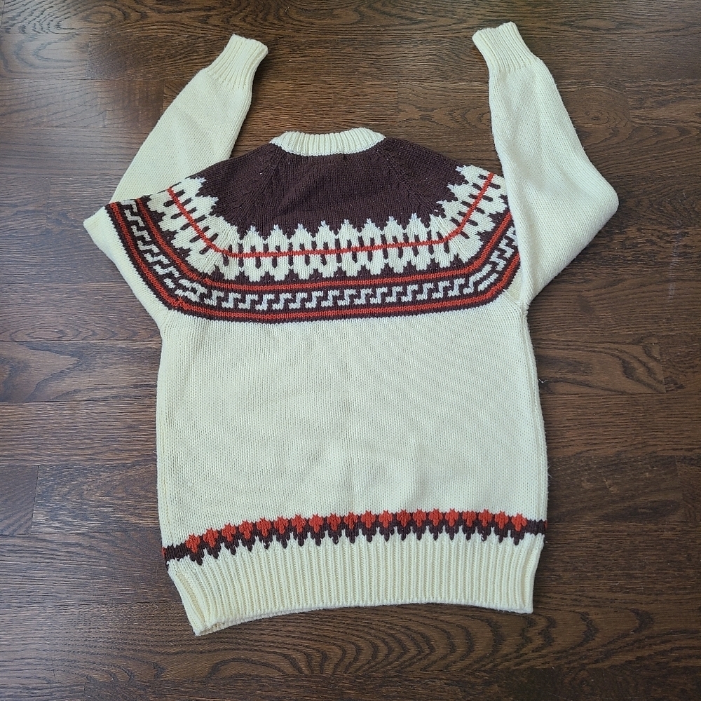 Vintage Marshall Field & co.Knit Sweater with Geometric Pattern mens sz.M - Picture 4 of 7
